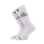 Bee Unusual "God Smokes" socks White