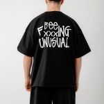 Bee Unusual " Bee FxxxING Unusual " Baggy T-shirt Black - Image 2