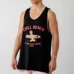 Bee Unusual " Slow waves " Tank Top Black - Image 2