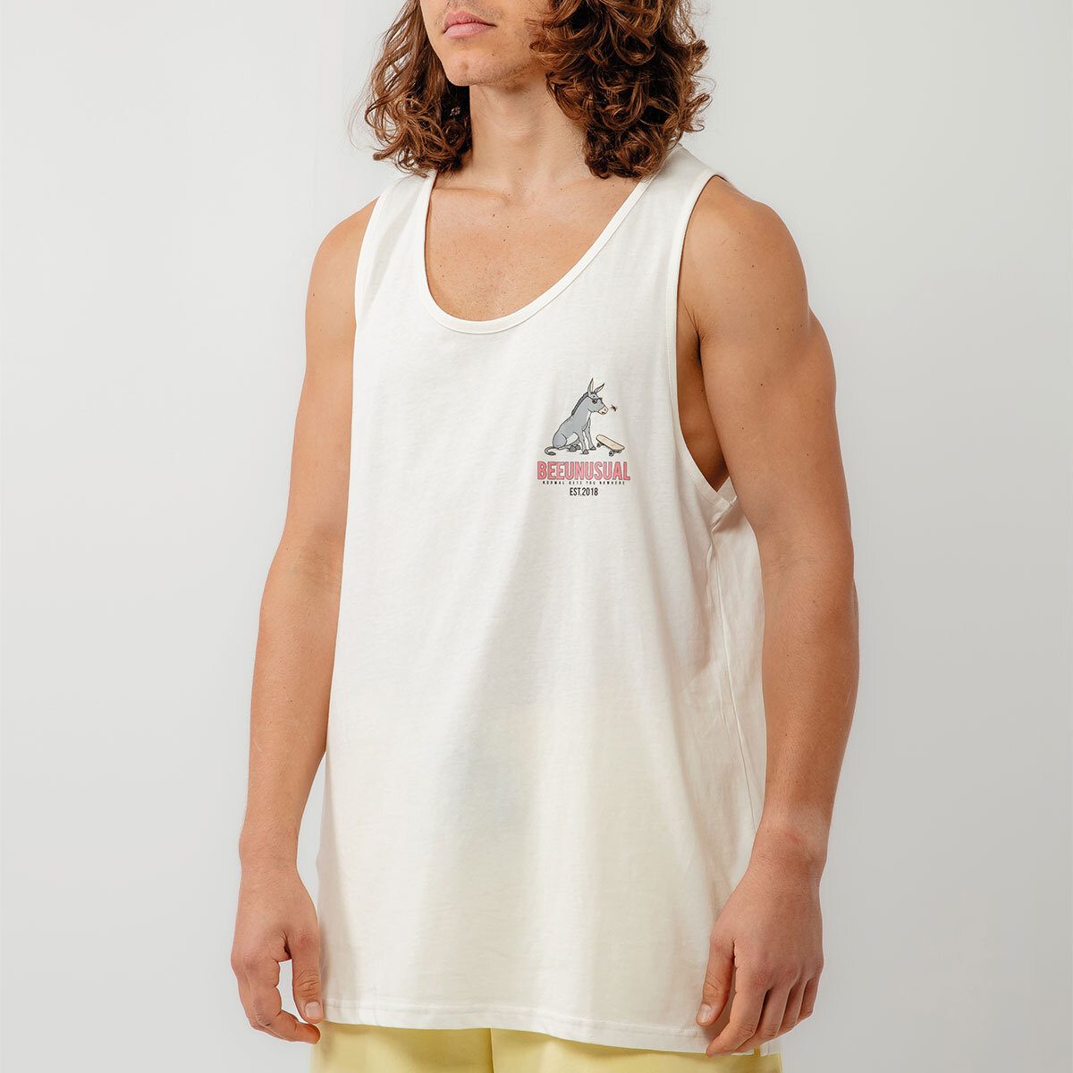 AT-251369_S Bee Unusual " Break Free " Tank Top White - Image 1