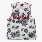 Bee Unusual " Doily " Mesh Tank Top White