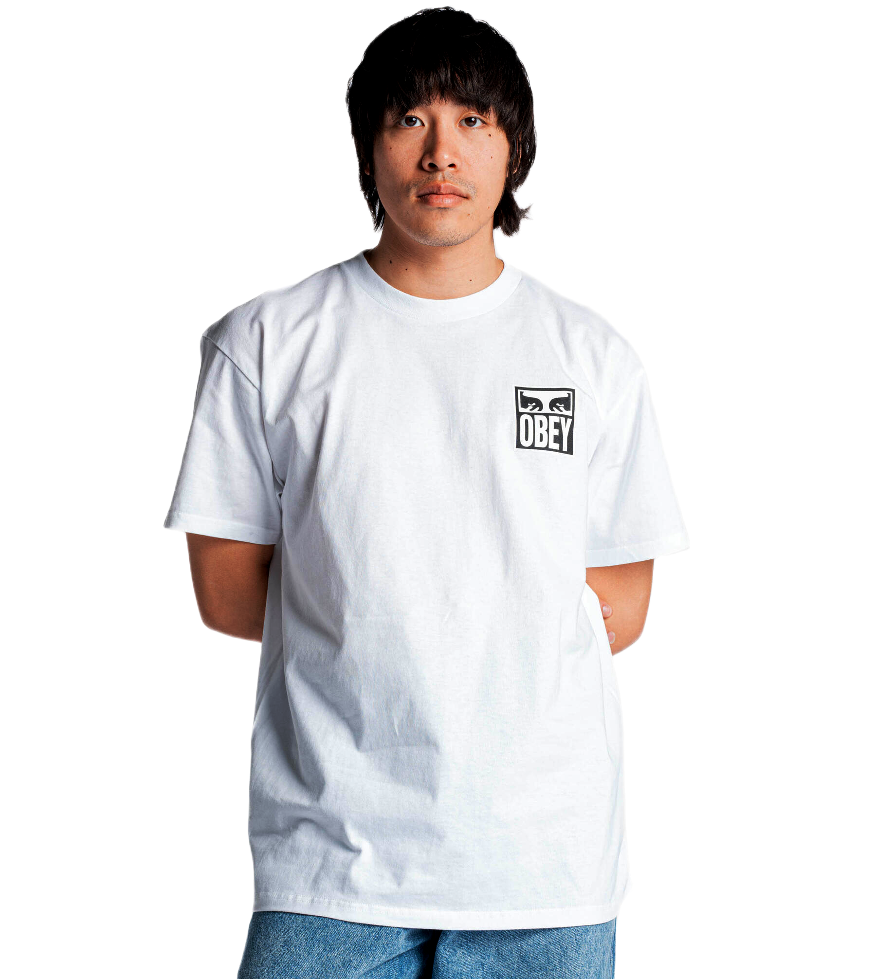 E4Y2Y2 OBEY EYES ICON II CLASSIC T-SHIRT WHITE 165262142-WHT - Image 1
