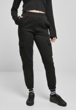Urban Classics Ladies High Waist Cargo Sweat Pants Black TB4563