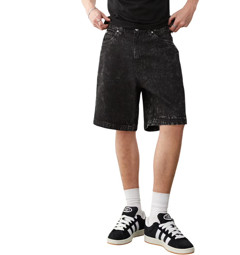 jklyiyi Santa Cruz Big Shorts Black Acid Wash SCA-SHR-5437 - Image 1