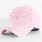 New Era Womens MLB Floral Towelling New York Yankees 9FORTY Cap Pink 60667494
