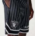 New Era Las Vegas Raiders NFL Pinstripe Black Shorts 60667938 - Image 2