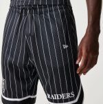 New Era Las Vegas Raiders NFL Pinstripe Black Shorts 60667938 - Image 6