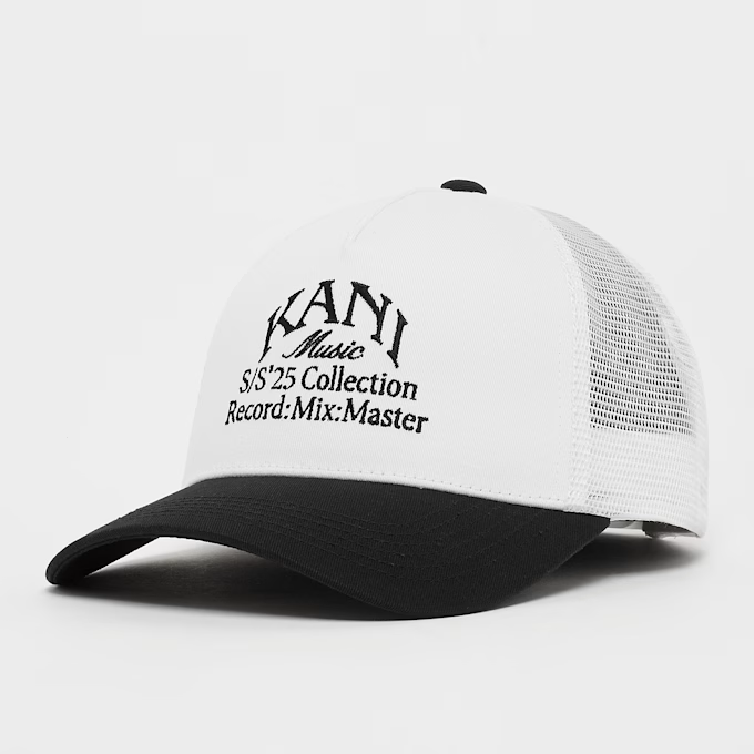 4rty443u Karl Kani Woven Signature Kani Music Trucker Cap Black/White KA252-013-1 - Image 1
