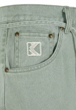 KARL KANI OG BAGGY TWILL SHORTS GREEN KM252-021-1 - Image 8