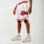 Bee Unusual Basketball Retro Shorts White-Red AB-259004