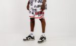 Bee Unusual Doily Mesh Basketball Shorts White AB-259001 - Image 2