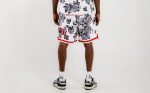 Bee Unusual Doily Mesh Basketball Shorts White AB-259001 - Image 3