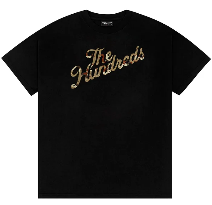 DELTASLANT_SS_BLACK_FRONT THE HUNDREDS DELTA SLANT T-SHIRT BLACK HUNT25S101021 - Image 1
