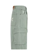 KARL KANI OG BAGGY TWILL SHORTS GREEN KM252-021-1 - Image 10