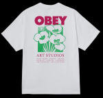 OBEY ART STUDIO FLOWERS TEE WHITE 165264234-WHT - Image 2