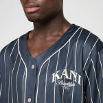 KARL KANI KANI PINSTRIPE BASEBALL JERSEYBLUE KM253-003-1 - Image 2