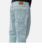 KARL KANI KK RETRO TAPERED WORKWEAR DENIM BLEACHED BLUE KMI-PL043-090-12 - Image 3