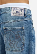 PEGADOR AXAS LOOSE JEANS SPRAYED WASHED BLUE PGDR-6287-608/012-28 - Image 3