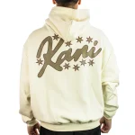 KARL KANI SIGNATURE STAR PRINT OS HOODIE BEIGE KM253-015-2 - Image 2