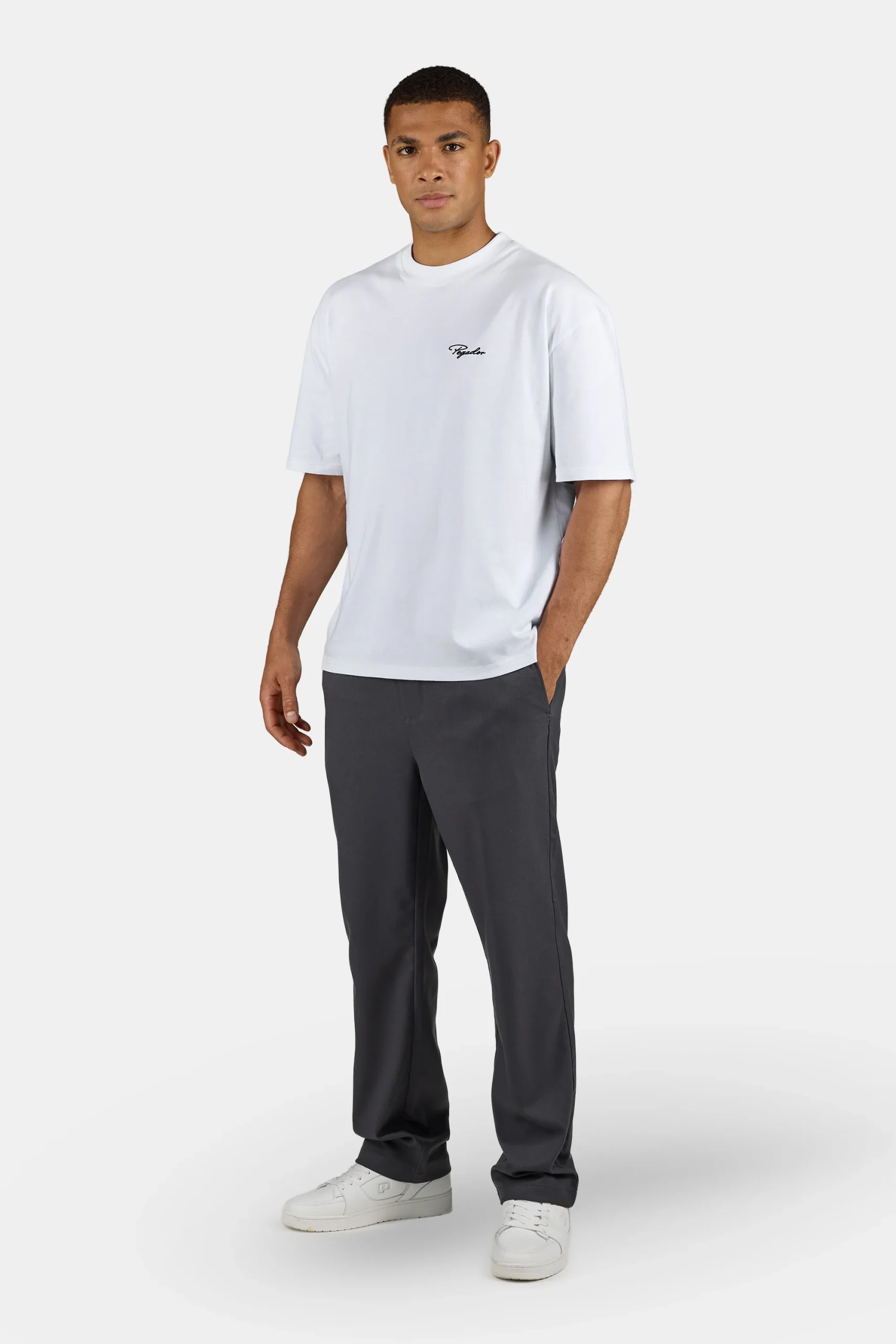 PEGADOR SIGNAR OVERSIZED TEE WHITE BLACK PGDR-4616-004/001 - Image 4