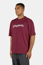 PEGADOR MAGTEN OVERSIZED TEE WASHED MAROON RED PGDR-6312-614