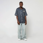 KARL KANI KANI PINSTRIPE BASEBALL JERSEYBLUE KM253-003-1 - Image 3