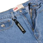GRIMEY THE PLANET REGULAR DENIM PANTS WASHED BLUE GJLP296-WBLU - Image 5