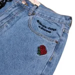 GRIMEY THE PLANET REGULAR DENIM PANTS WASHED BLUE GJLP296-WBLU - Image 4