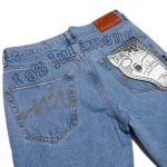 GRIMEY THE PLANET REGULAR DENIM PANTS WASHED BLUE GJLP296-WBLU - Image 3