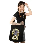 AMERICAN SOCKS STREET RAT TOTE BAG ASG168 BLACK 38 x 42 cm - Image 2