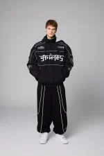 GRIMEY RACE WAR PULL OVER JACKET BLACK GPVJ199-BLK - Image 5
