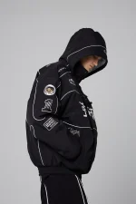 GRIMEY RACE WAR PULL OVER JACKET BLACK GPVJ199-BLK - Image 3