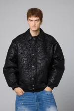 GRIMEY SAMPANS PU LEATHER JACKET BLACK GPLJ196-BLK - Image 5