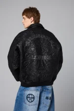 GRIMEY SAMPANS PU LEATHER JACKET BLACK GPLJ196-BLK - Image 6