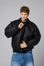 GRIMEY SAMPANS PU LEATHER JACKET BLACK GPLJ196-BLK - Image 4