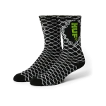 HUF BROKEN FENCE SOCK BLACK SK00910-BLACK
