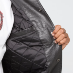 KARL KANI WESTERN PU LEATHER COLLEGE JACKET BLACK KM253-049-1 - Image 5