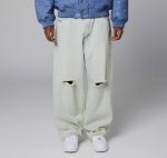 GRIMEY ROYAL PAW BIG BOY DENIM PANTS WASHED LIGHT BLUE GBBDJ292_WBLU - Image 3