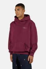 Pegador Pike Oversized Hoodie Washed Maroon Red Stone PGDR-6322-614/097