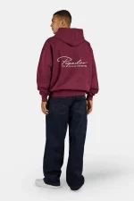 Pegador Pike Oversized Hoodie Washed Maroon Red Stone PGDR-6322-614/097 - Image 6