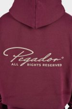Pegador Pike Oversized Hoodie Washed Maroon Red Stone PGDR-6322-614/097 - Image 4
