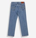 GRIMEY THE PLANET REGULAR DENIM PANTS WASHED BLUE GJLP296-WBLU - Image 2