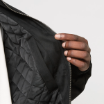 KARL KANI LEGACY FAUX SUEDE BOWLING JACKET BLACK KM254-037-1 - Image 4
