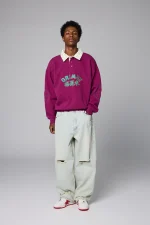 GRIMEY ROYAL PAW BIG BOY DENIM PANTS WASHED LIGHT BLUE GBBDJ292_WBLU - Image 5