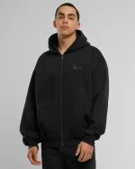 KARL KANI WESTERN OS ZIP HOODIE BLACK KM253-036-2