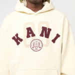 KARL KANI COLLEGE 89 OVERSIZE HOODIE BEIGE KM254-028-1 - Image 2