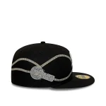 New Era New York Yankees MLB Chain Wrap Black 59FIFTY Fitted Cap 60691170 - Image 2