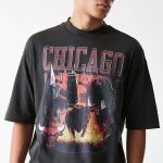 New Era Chicago Bulls NBA Washed Graphic Grey T-Shirt 60684355 - Image 2