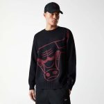New Era Chicago Bulls NBA Knit Black Oversized Knit Sweater 60684339