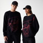 New Era Chicago Bulls NBA Knit Black Oversized Knit Sweater 60684339 - Image 2